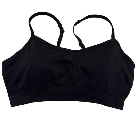NWT Renew Bra D-DD Sz LARGE Black Adjustable Straps